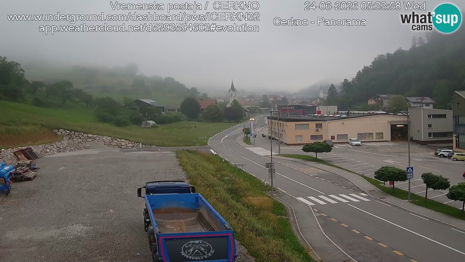 Cerkno city entrance Live Webcam
