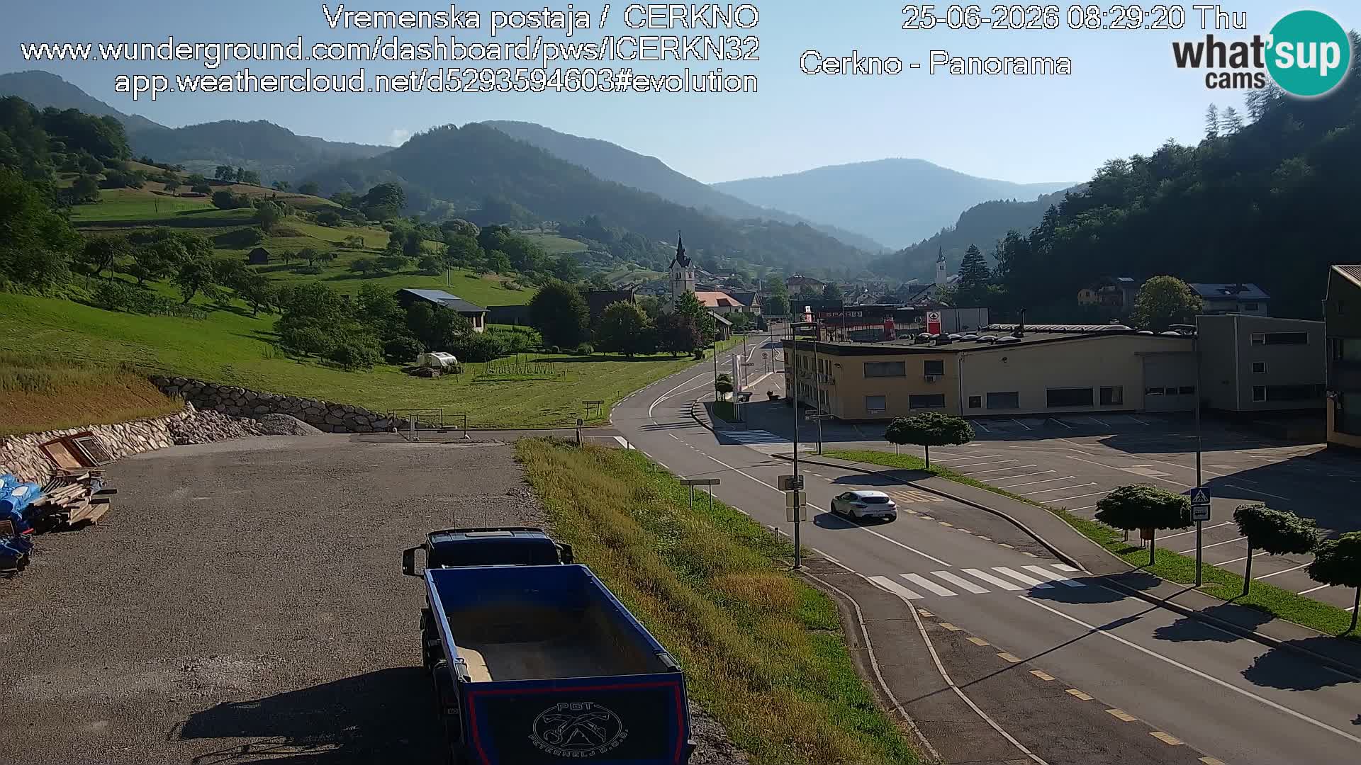 Webcam en direct – Entrée de la ville de Cerkno