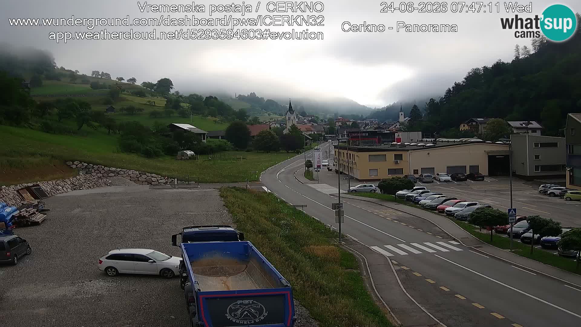 Cerkno city entrance Live Webcam