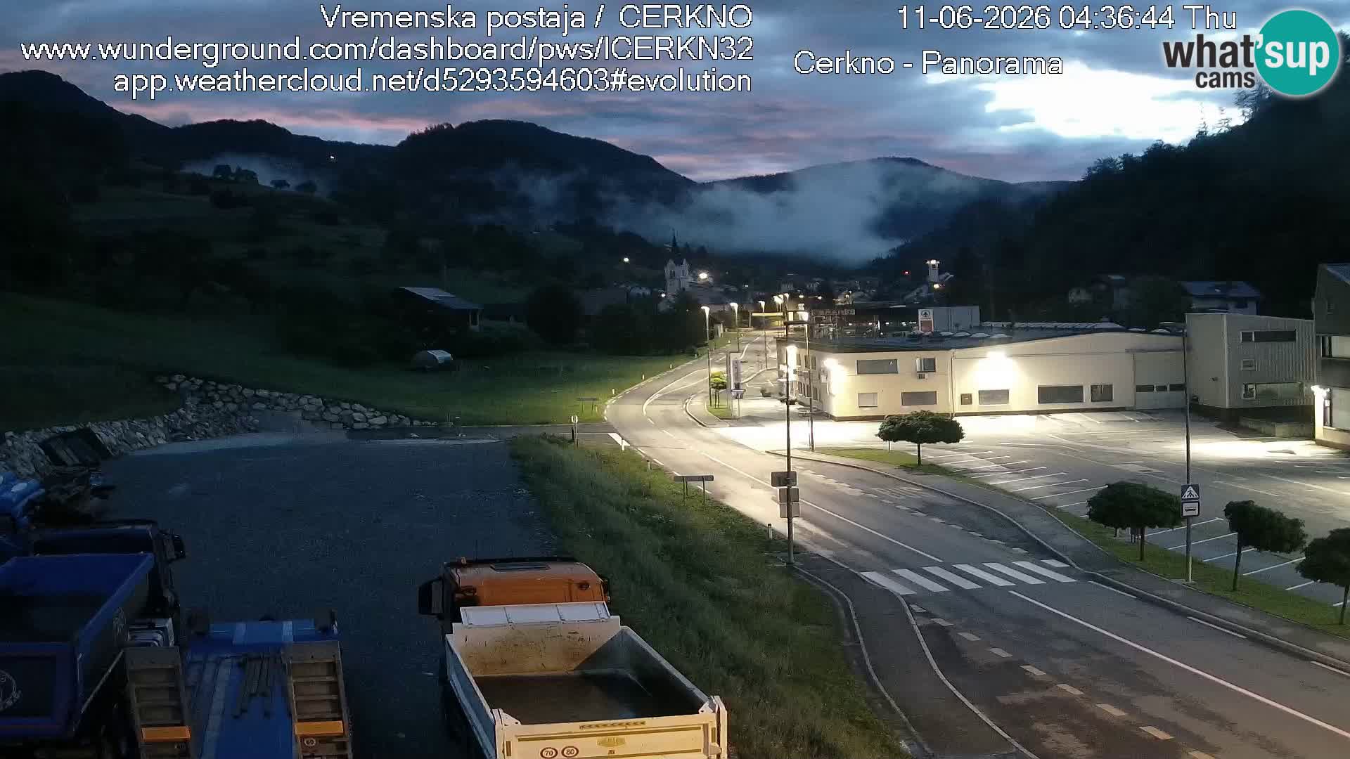 Webcam en direct – Entrée de la ville de Cerkno