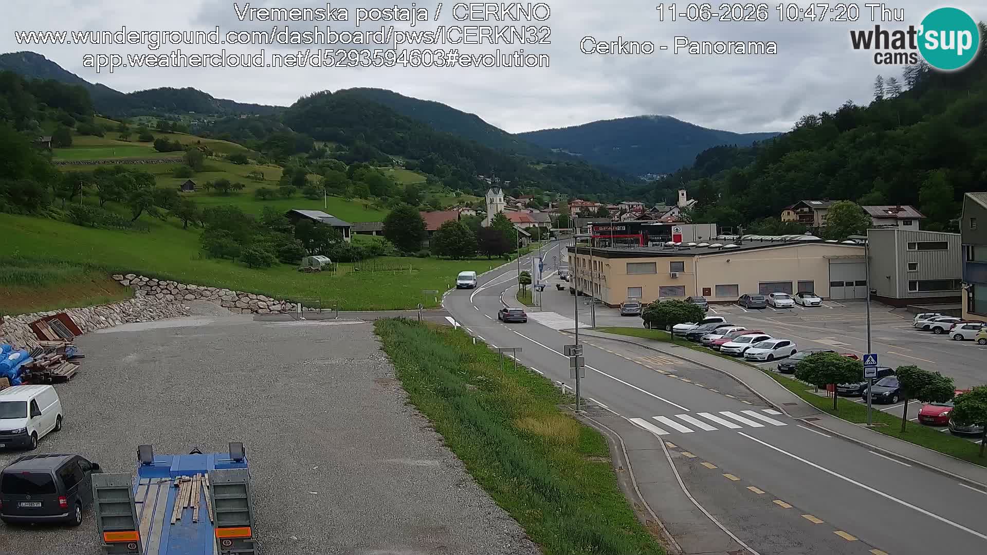 Cerkno entrada a la ciudad Webcam en vivo