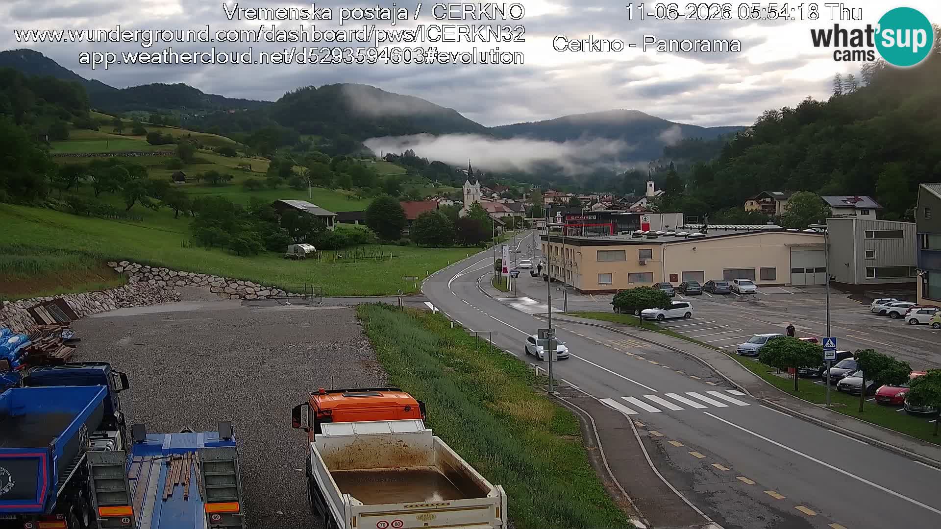 Cerkno city entrance Live Webcam