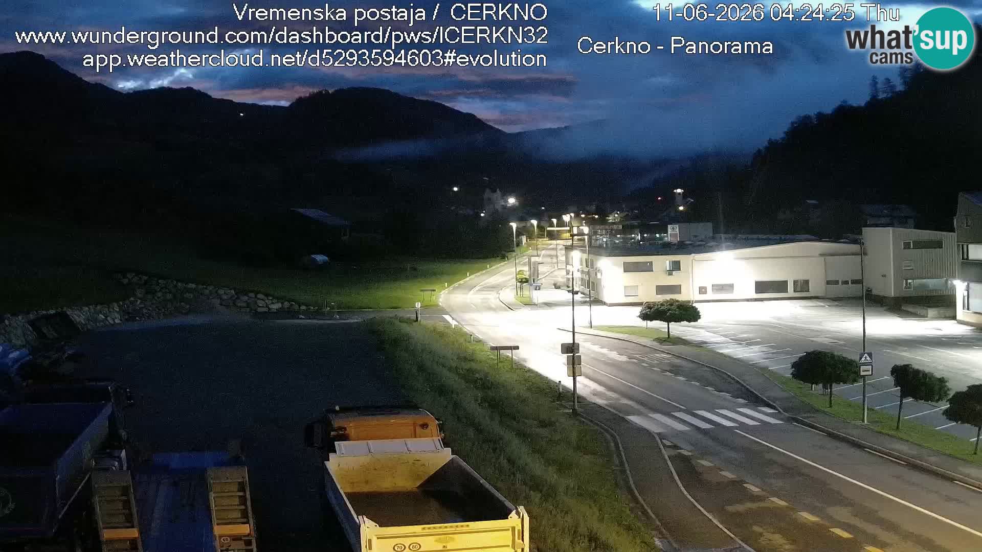 Cerkno entrada a la ciudad Webcam en vivo