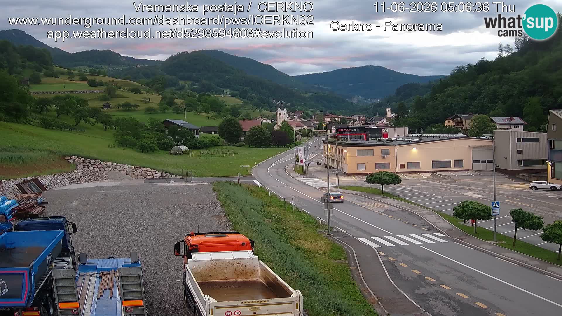 Cerkno city entrance Live Webcam