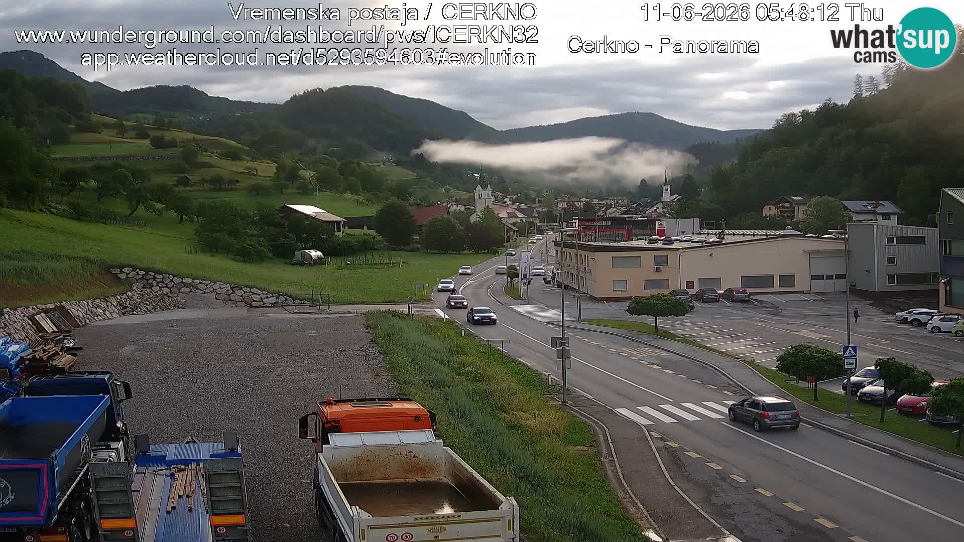 Cerkno city entrance Live Webcam
