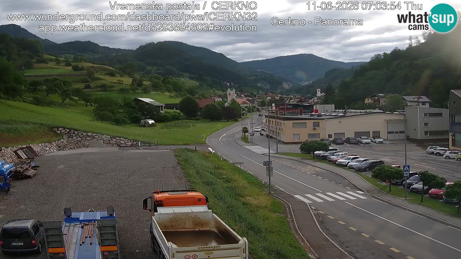 Cerkno entrada a la ciudad Webcam en vivo