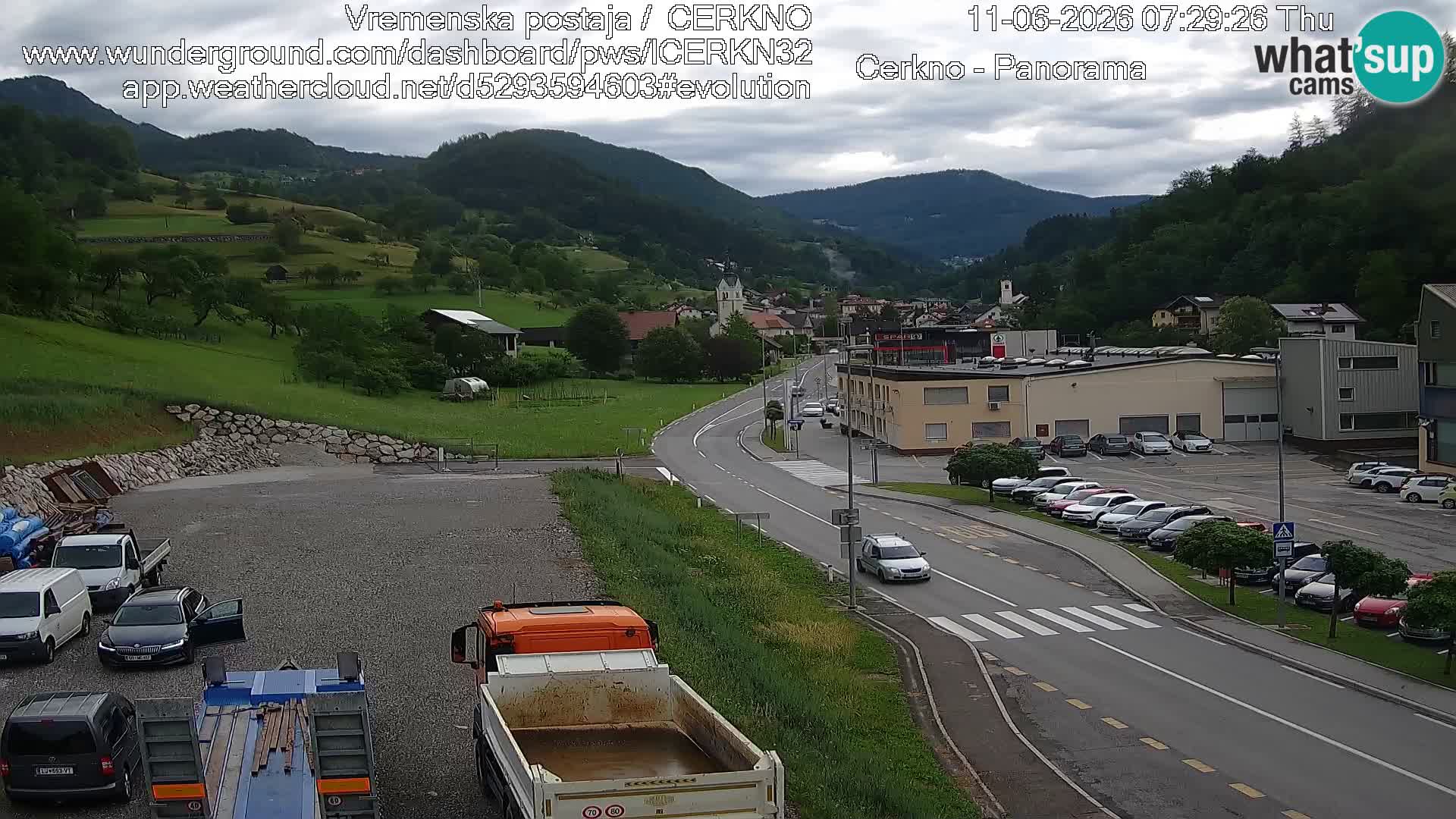 Cerkno entrada a la ciudad Webcam en vivo