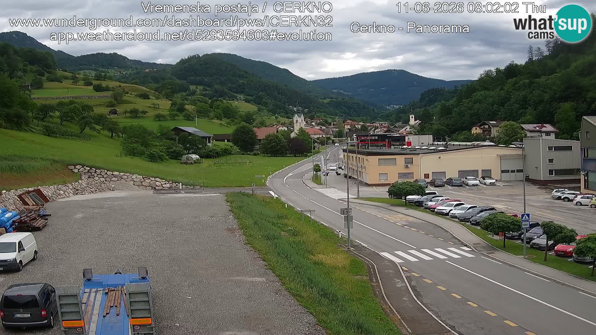 Cerkno city entrance Live Webcam