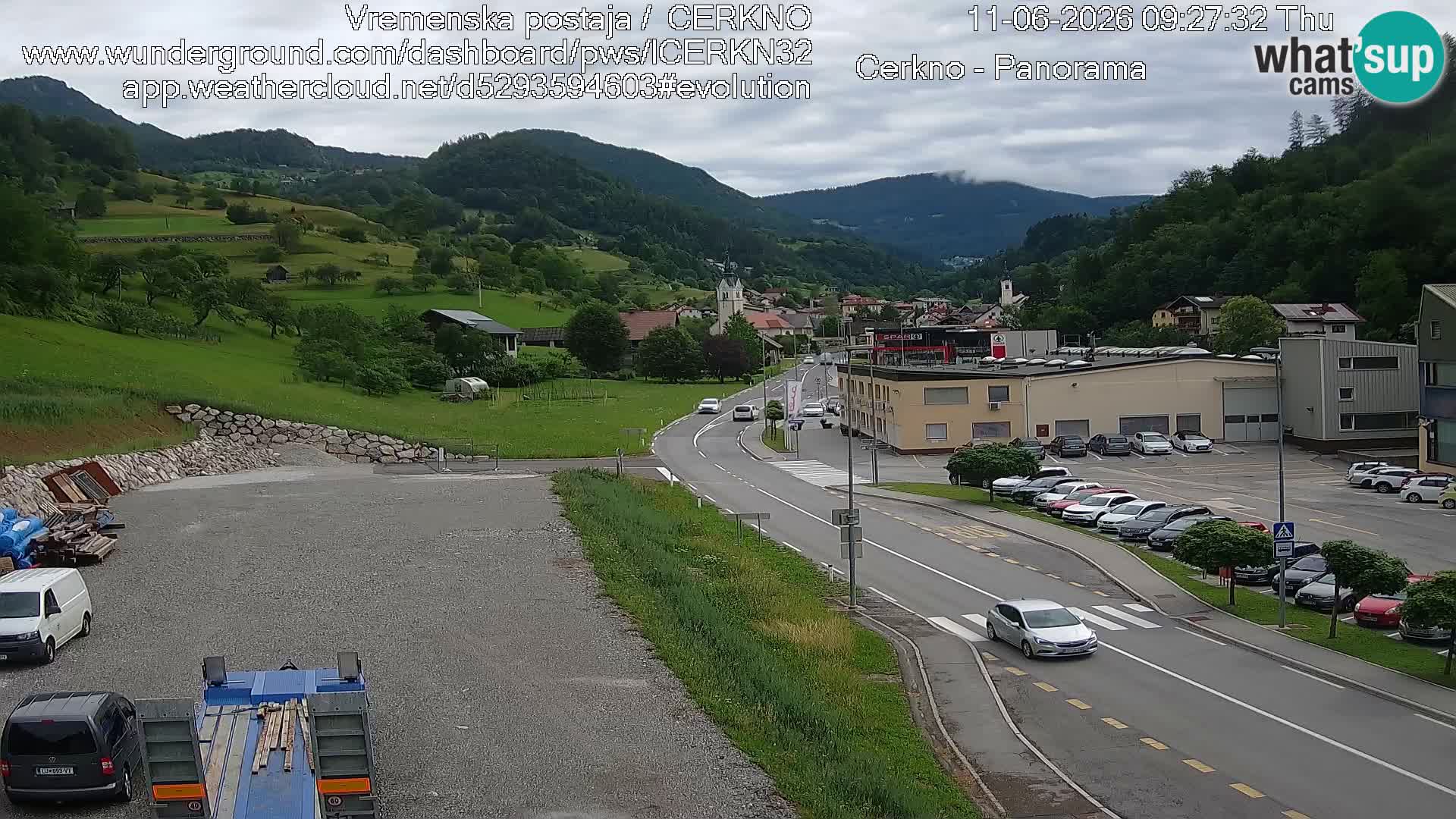 Cerkno entrada a la ciudad Webcam en vivo