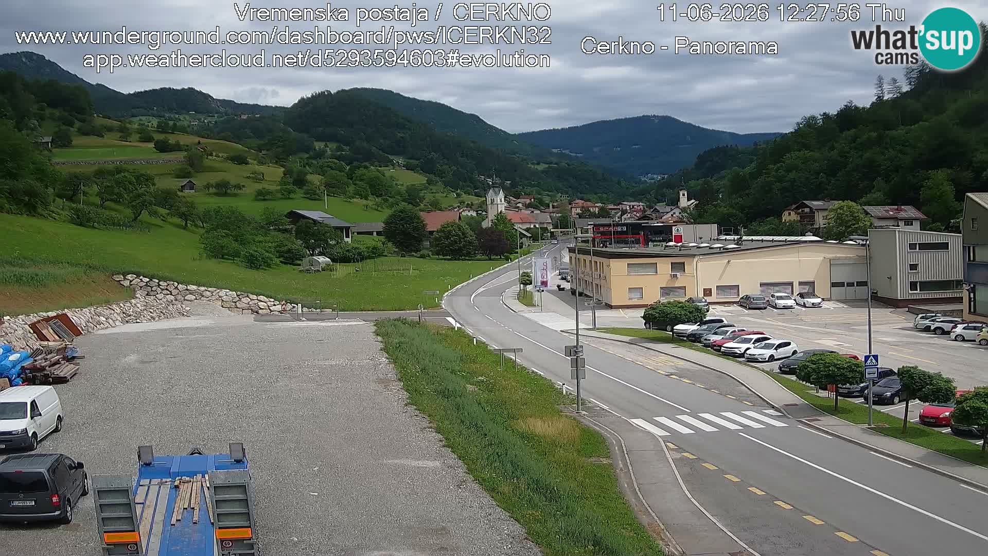 Cerkno entrada a la ciudad Webcam en vivo