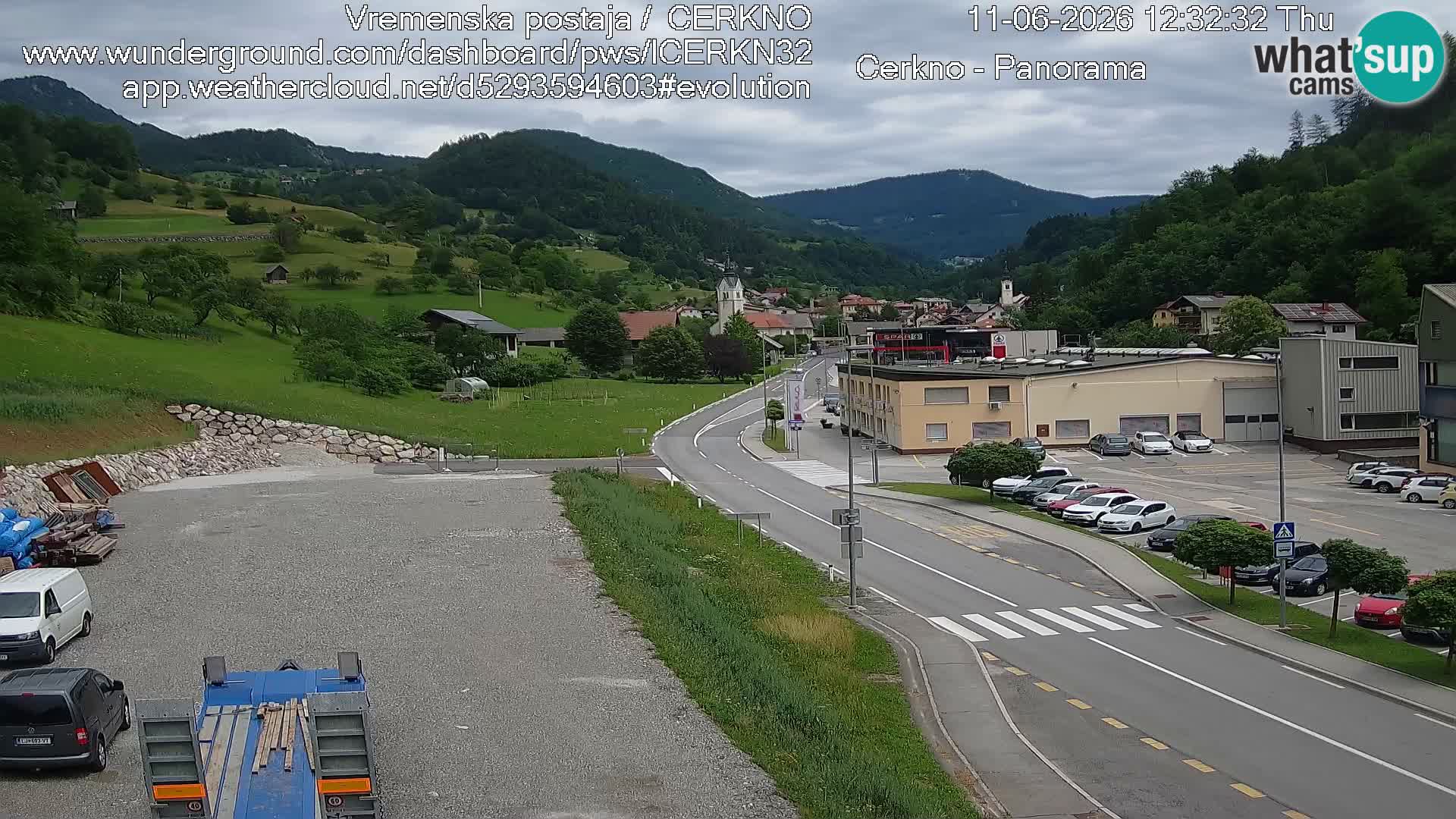 Cerkno city entrance Live Webcam
