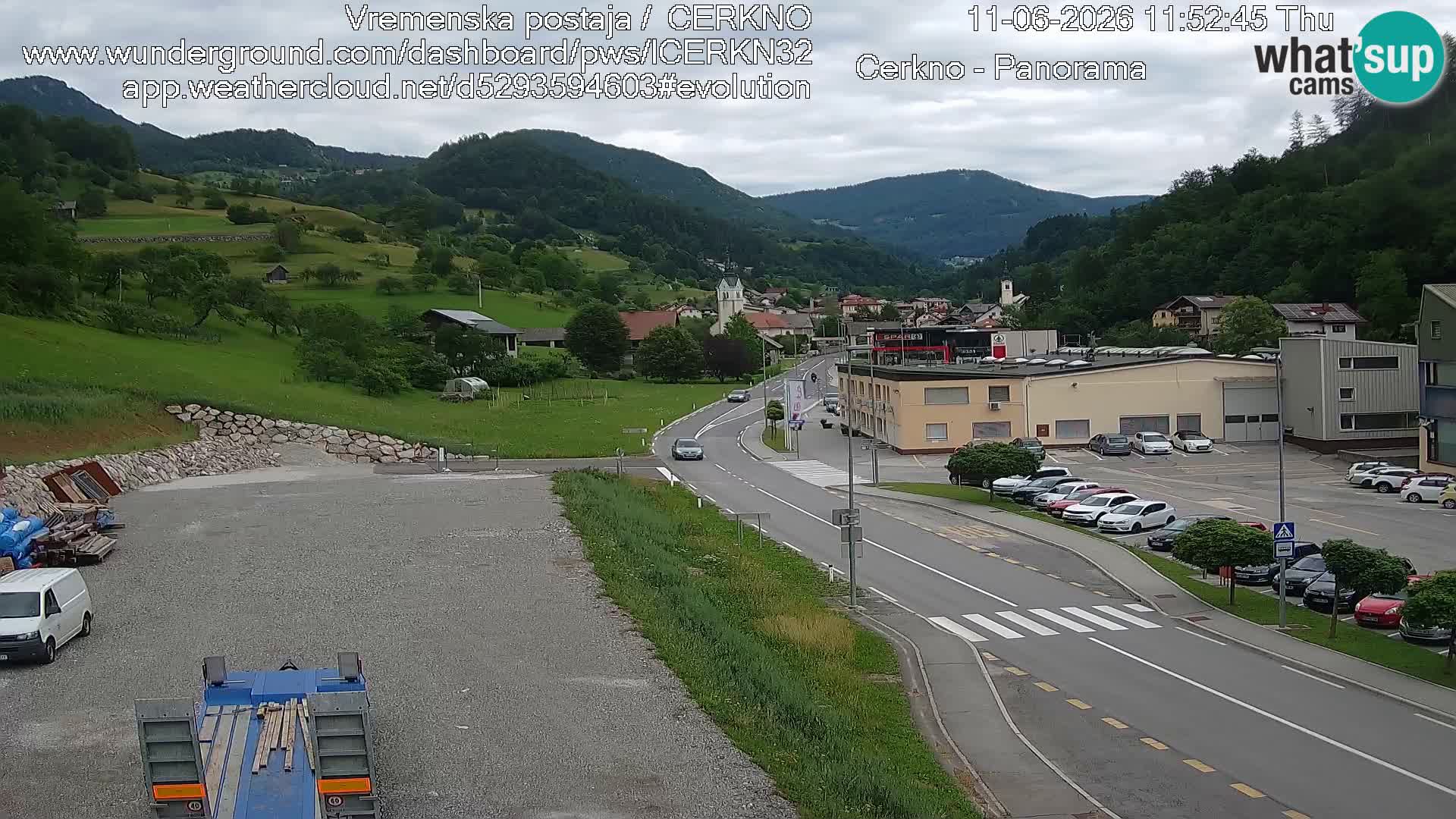 Cerkno entrada a la ciudad Webcam en vivo