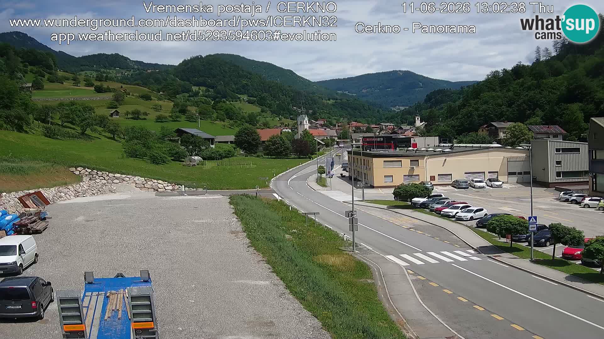 Cerkno city entrance Live Webcam