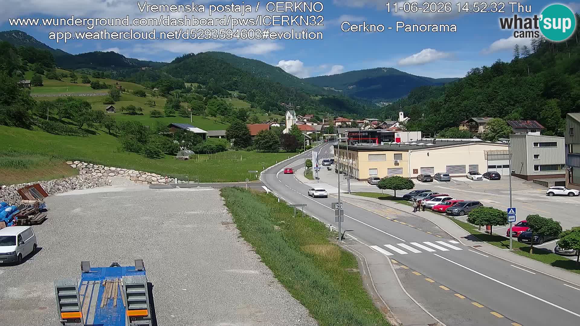 Webcam en direct – Entrée de la ville de Cerkno