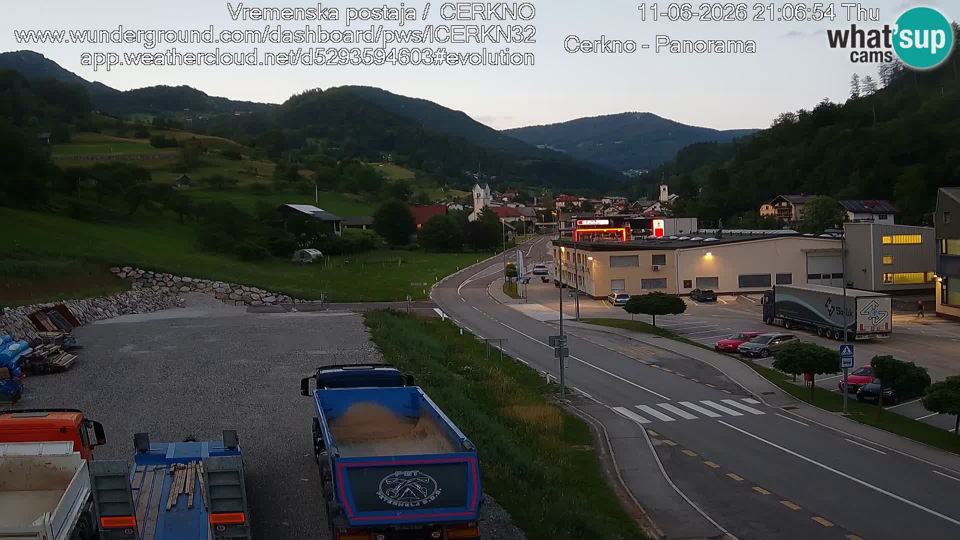 Cerkno entrada a la ciudad Webcam en vivo