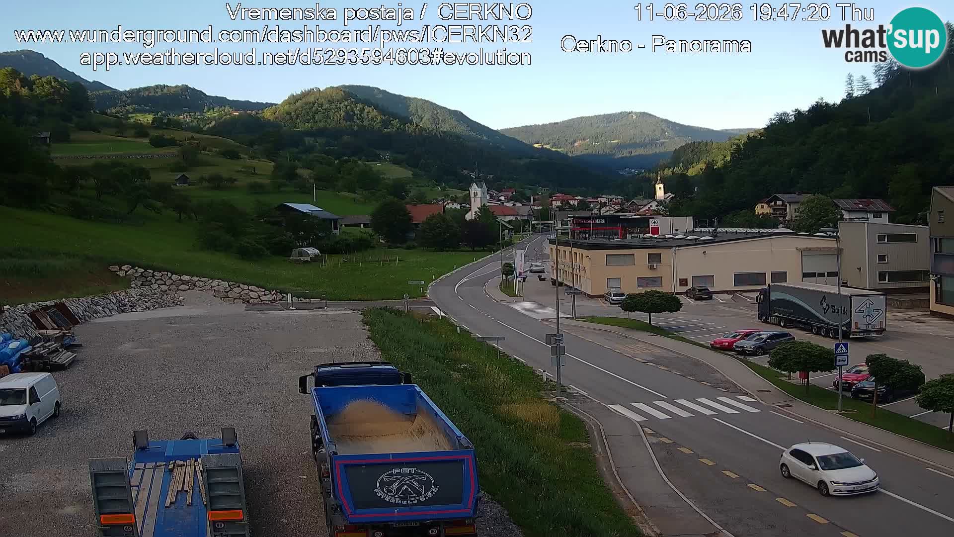 Cerkno city entrance Live Webcam