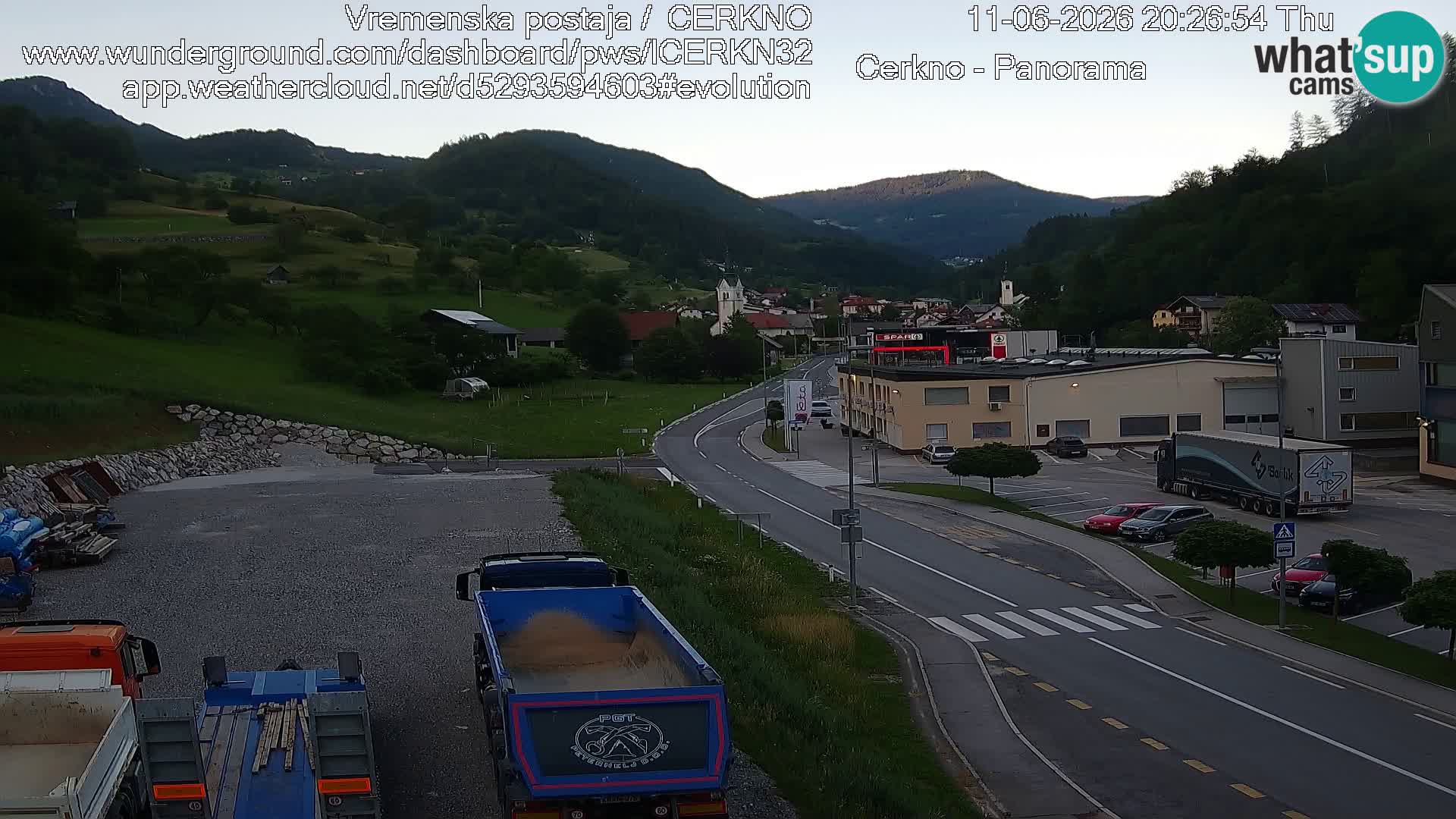 Cerkno city entrance Live Webcam
