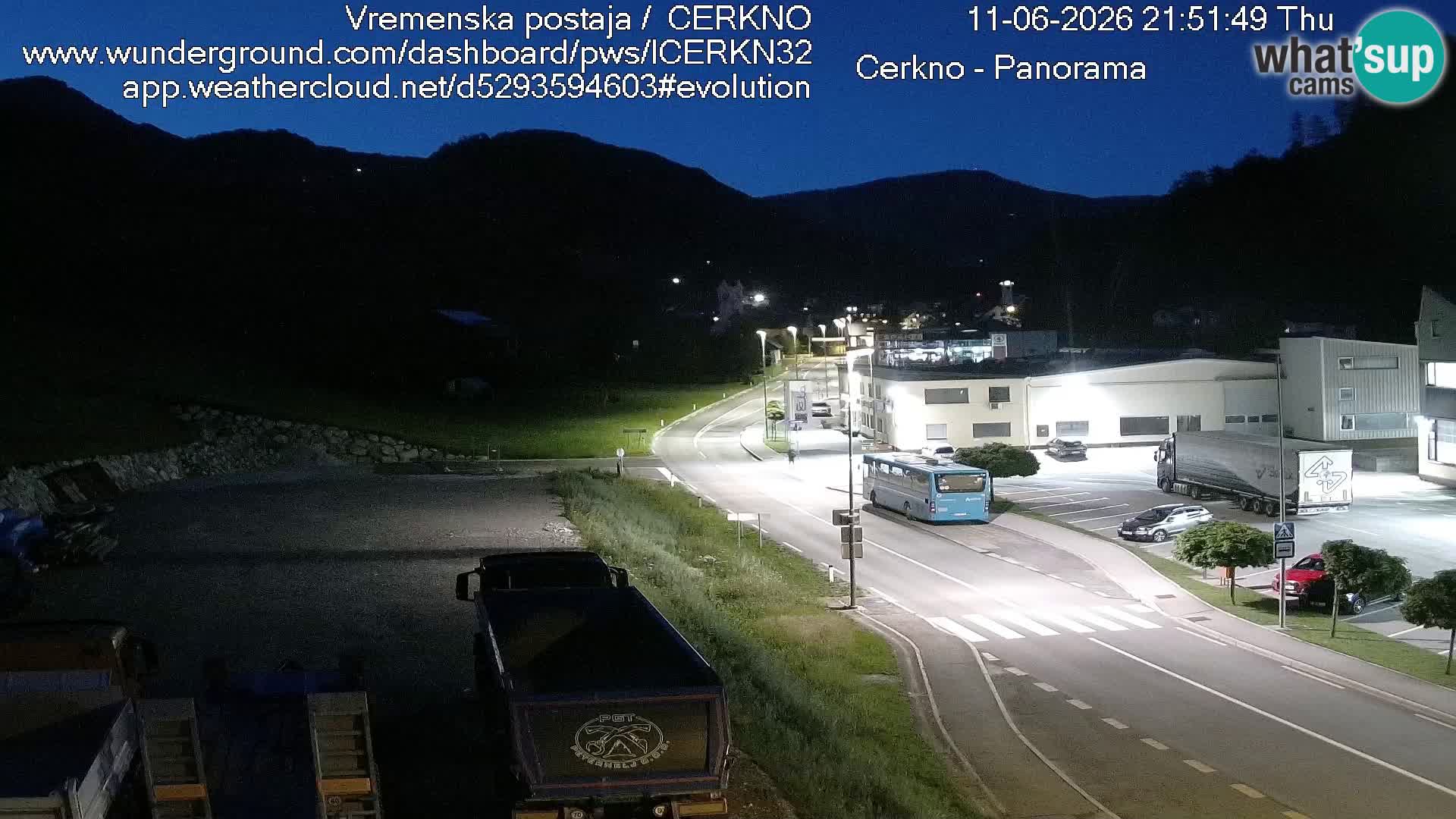 Webcam en direct – Entrée de la ville de Cerkno