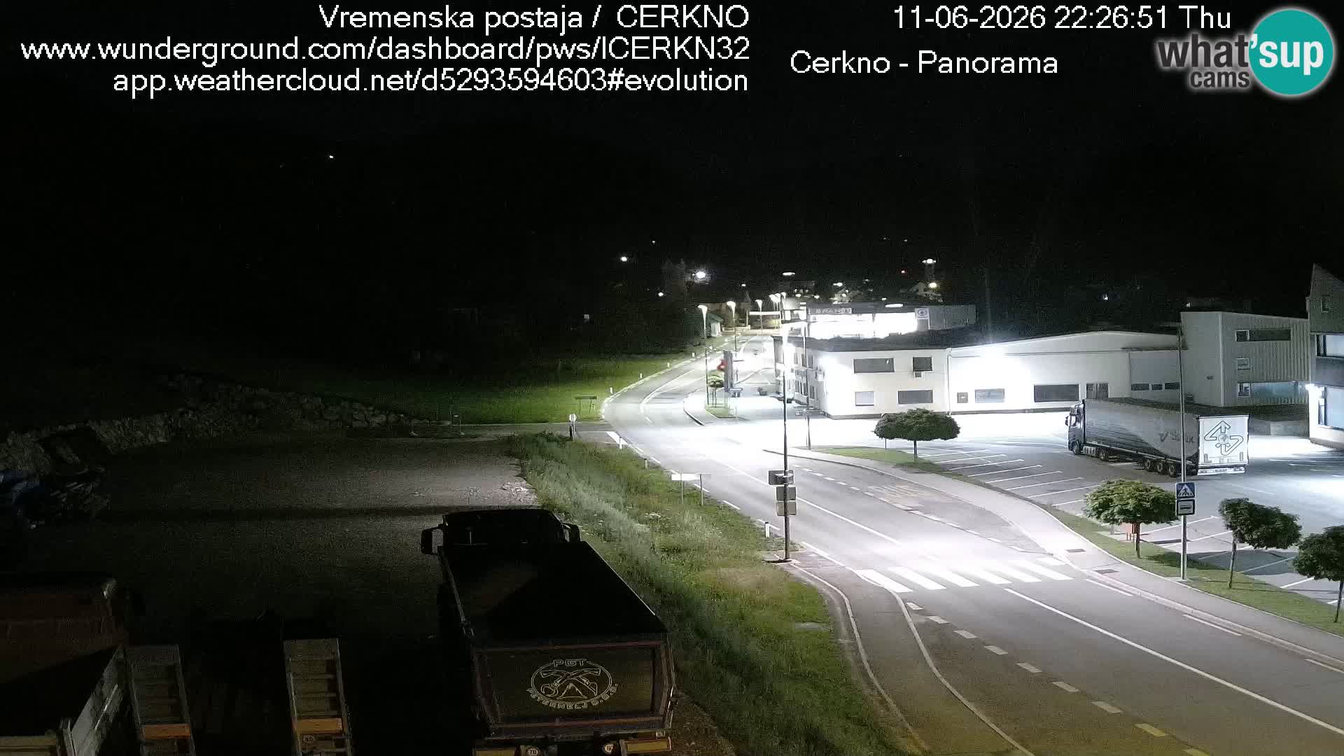 Webcam en direct – Entrée de la ville de Cerkno