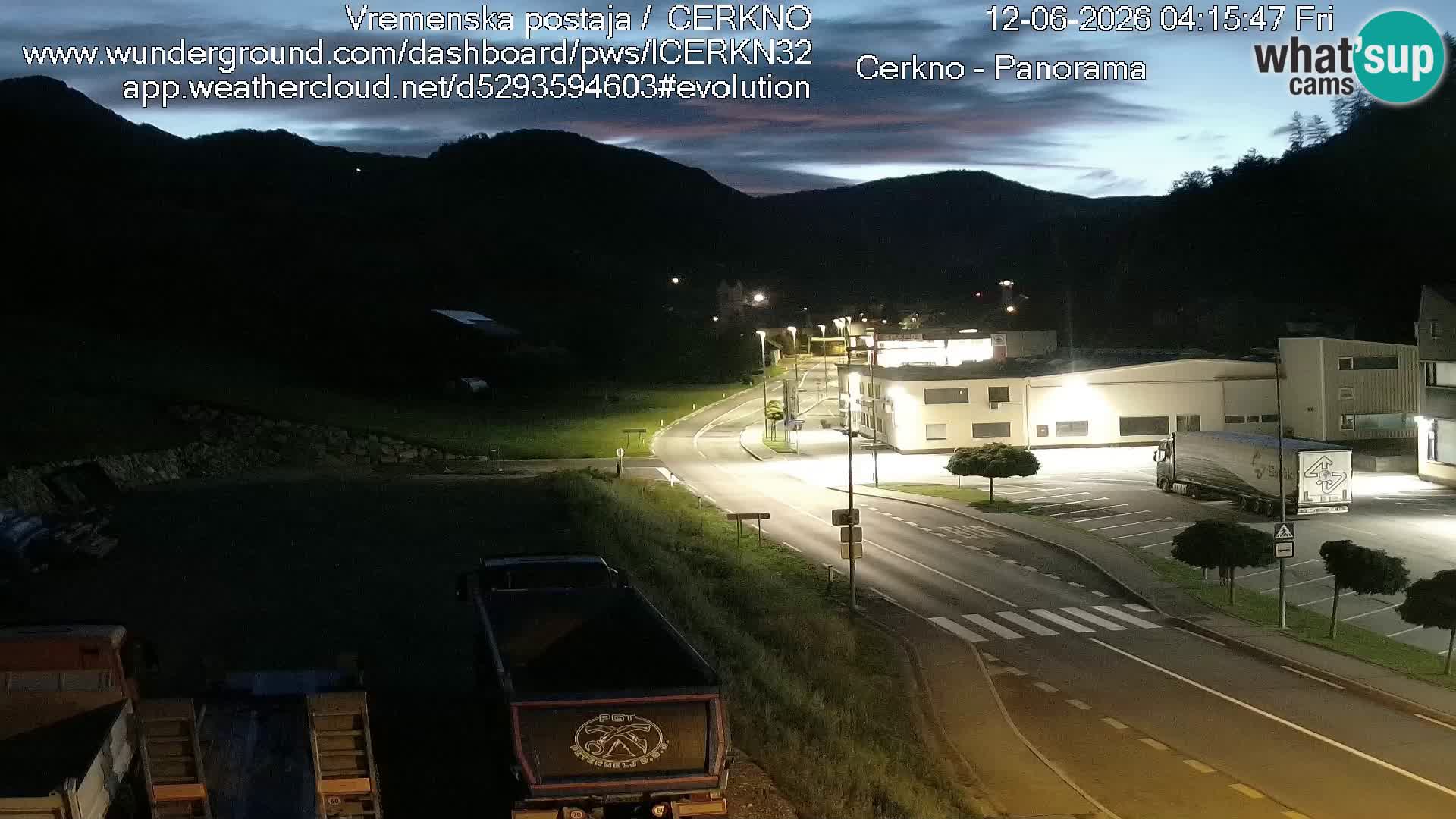 Cerkno city entrance Live Webcam