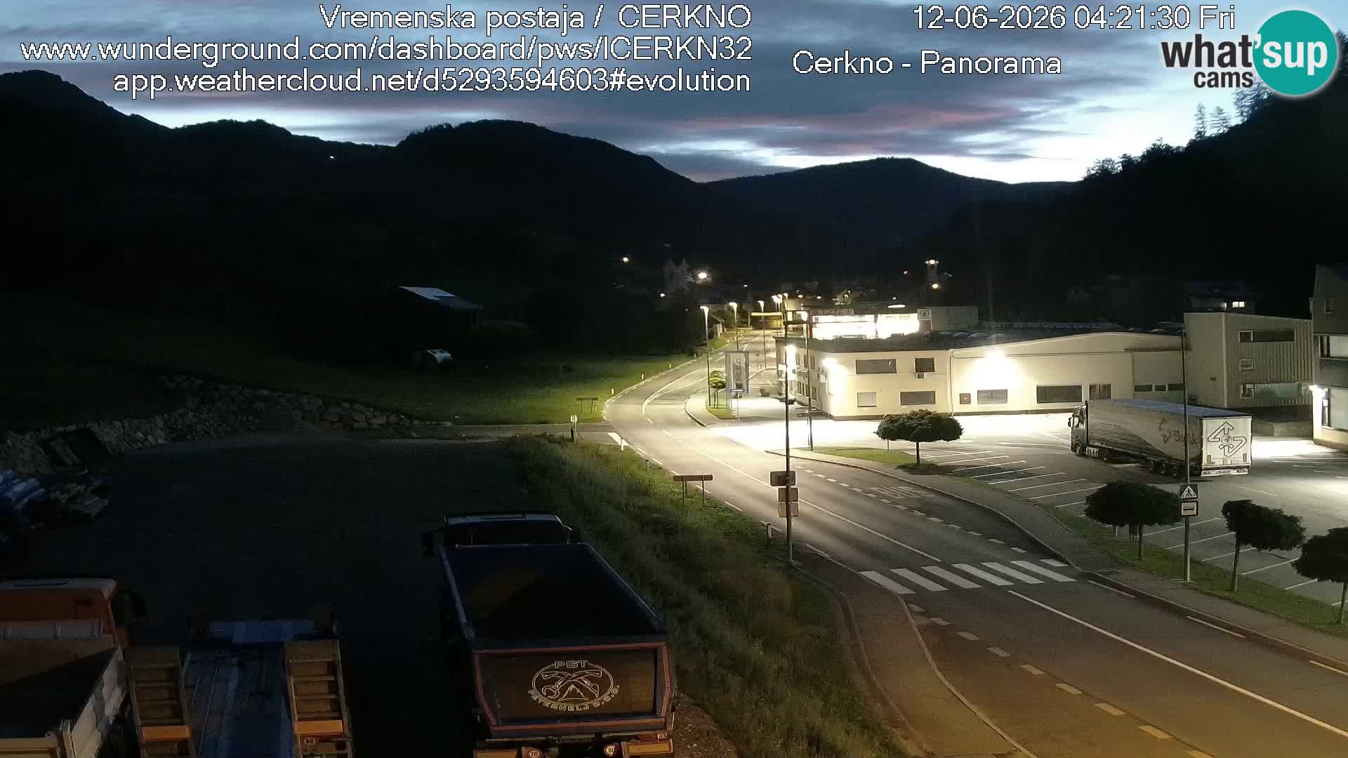 Cerkno city entrance Live Webcam