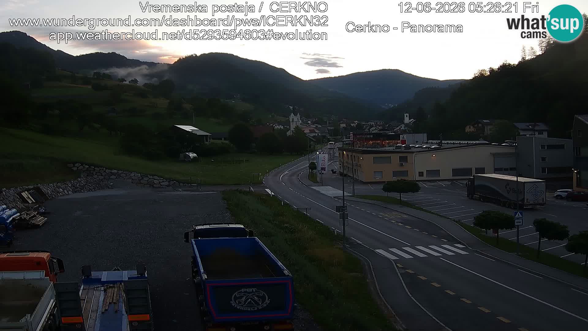 Cerkno entrada a la ciudad Webcam en vivo