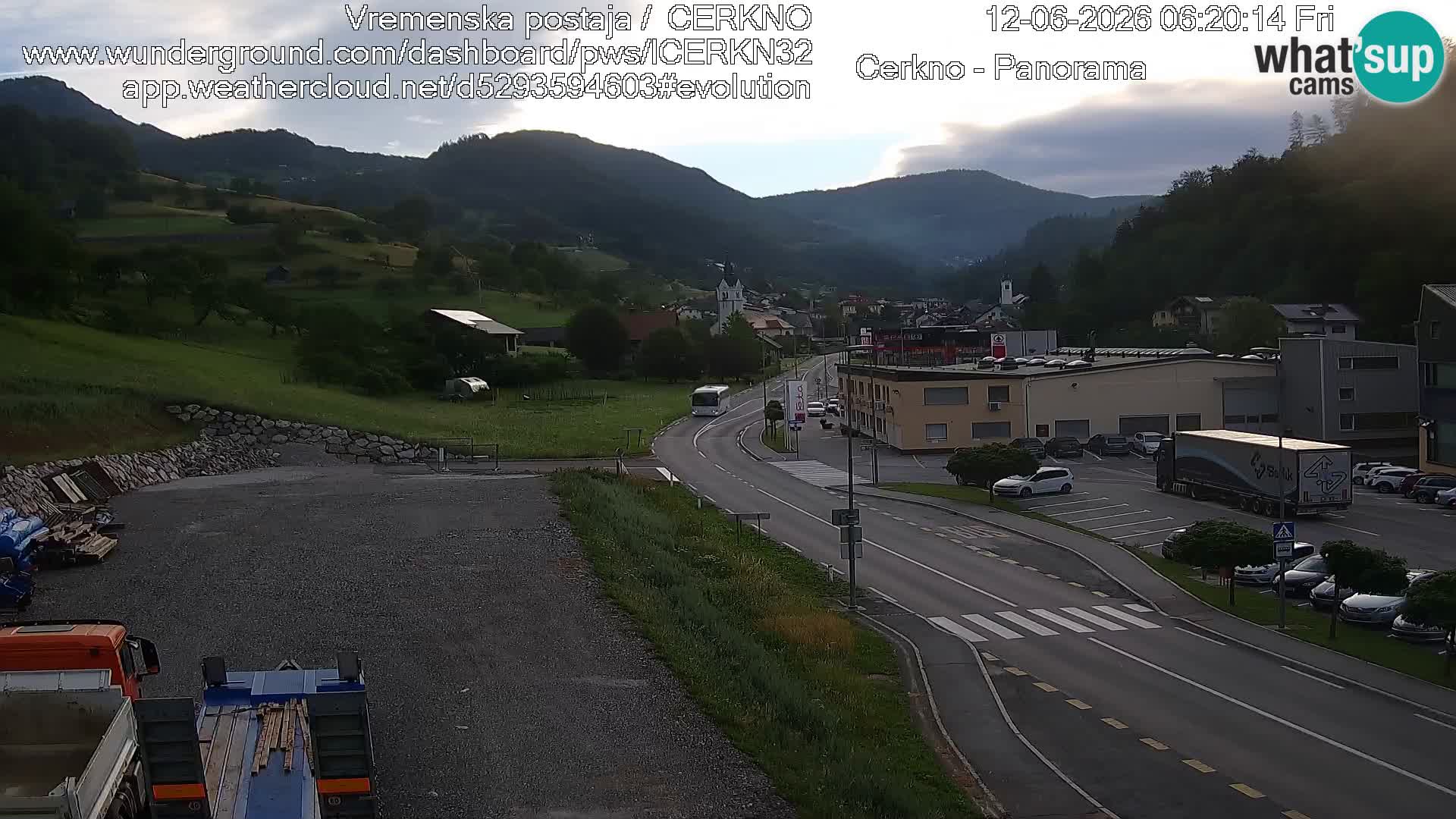 Cerkno city entrance Live Webcam