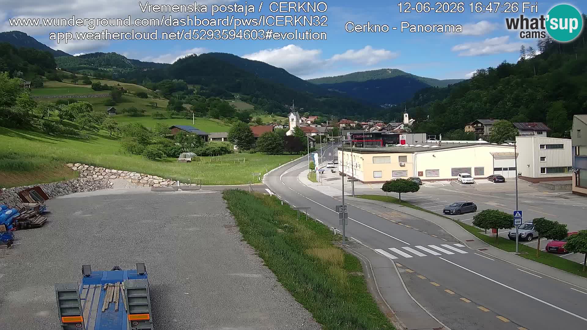 Cerkno entrada a la ciudad Webcam en vivo