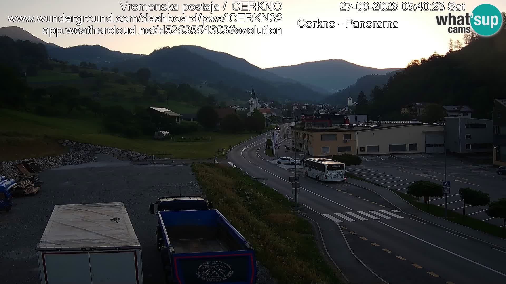 Cerkno city entrance Live Webcam
