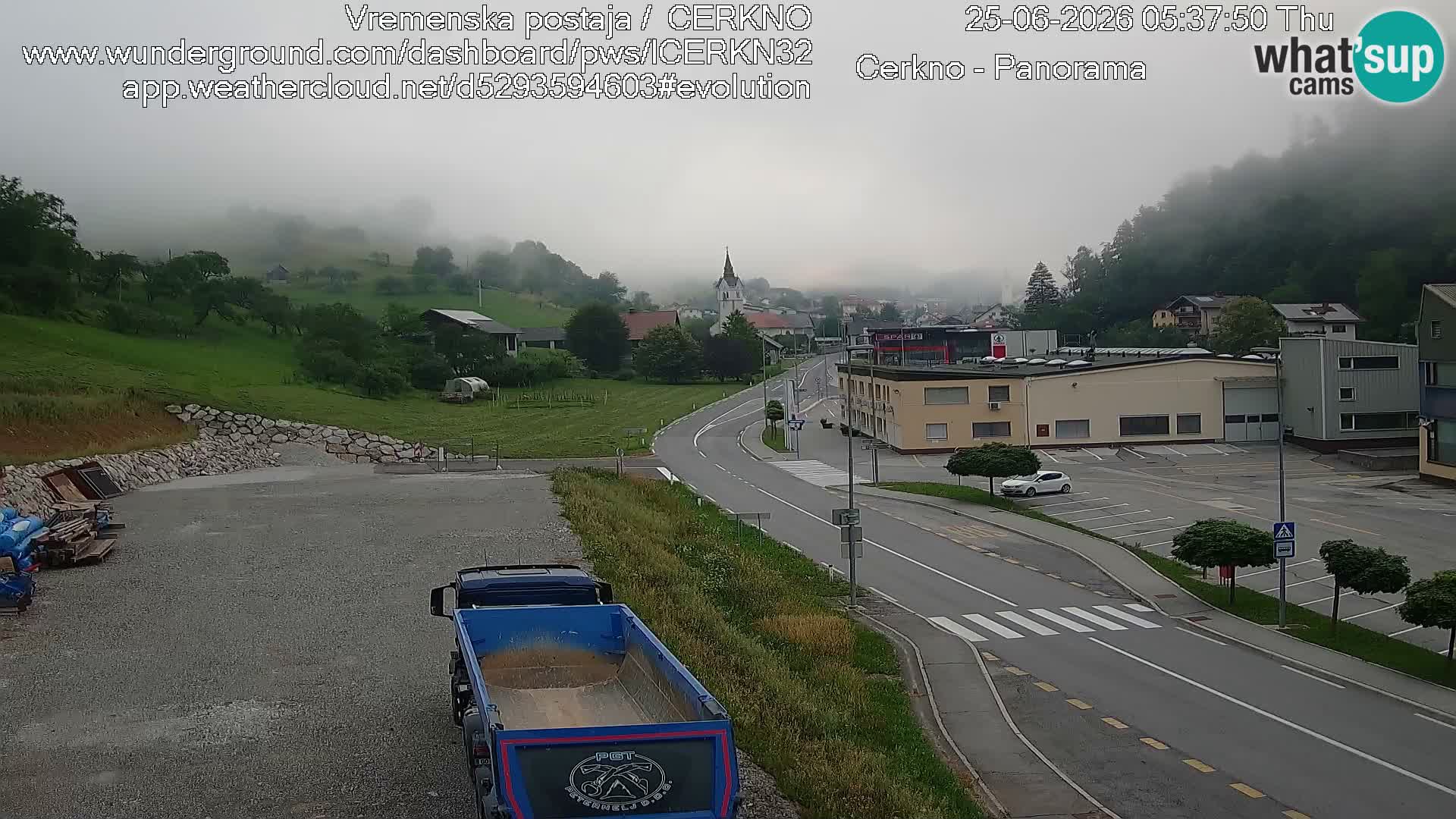 Cerkno entrada a la ciudad Webcam en vivo