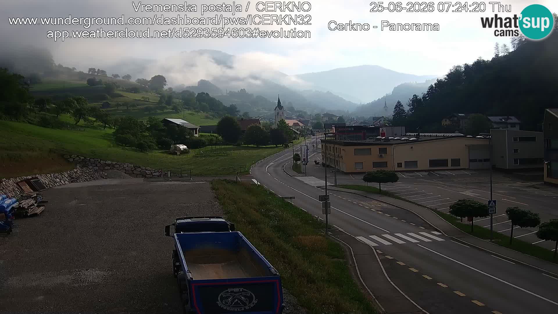 Cerkno entrada a la ciudad Webcam en vivo