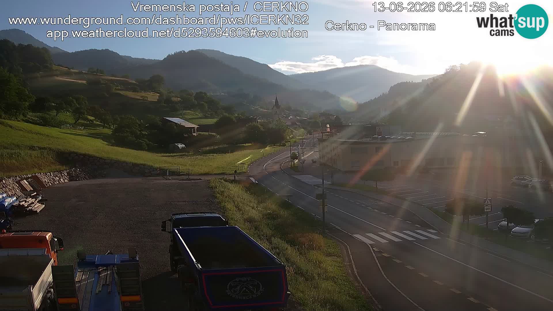 Cerkno city entrance Live Webcam
