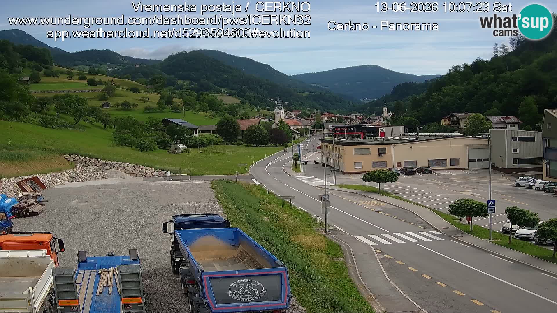 Cerkno city entrance Live Webcam