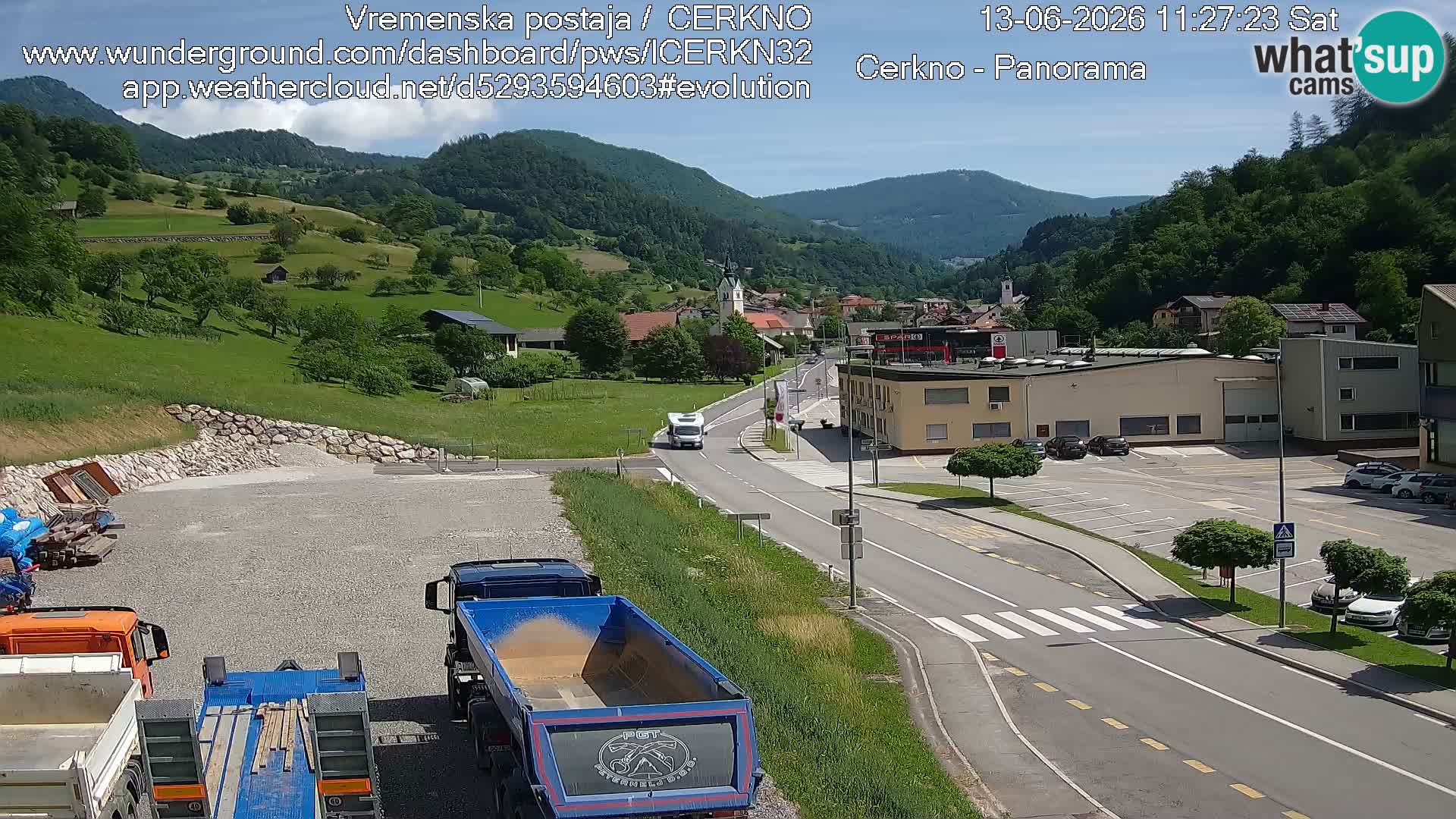 Cerkno entrada a la ciudad Webcam en vivo