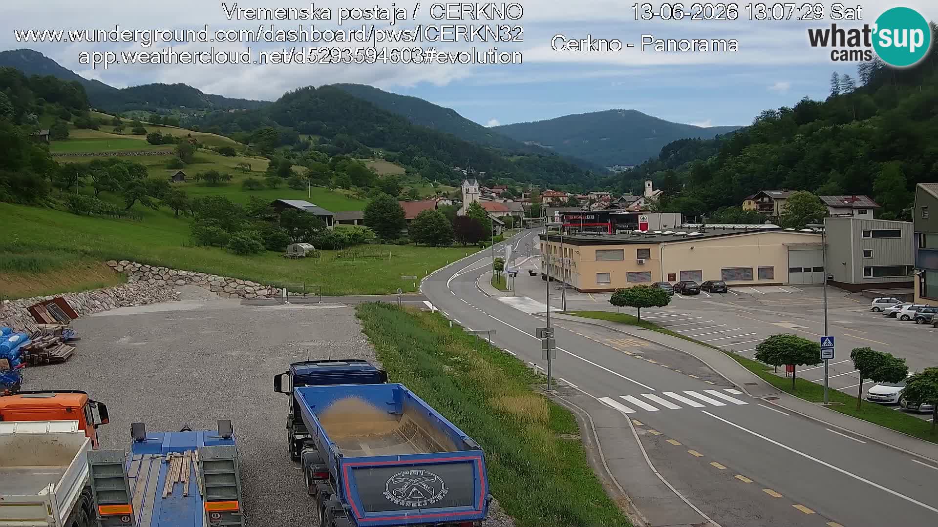 Cerkno city entrance Live Webcam