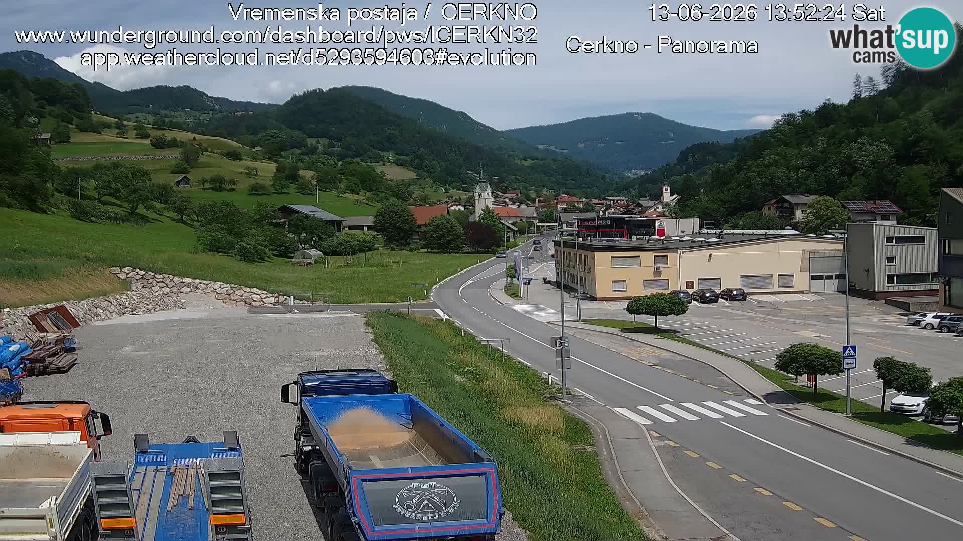 Cerkno entrada a la ciudad Webcam en vivo