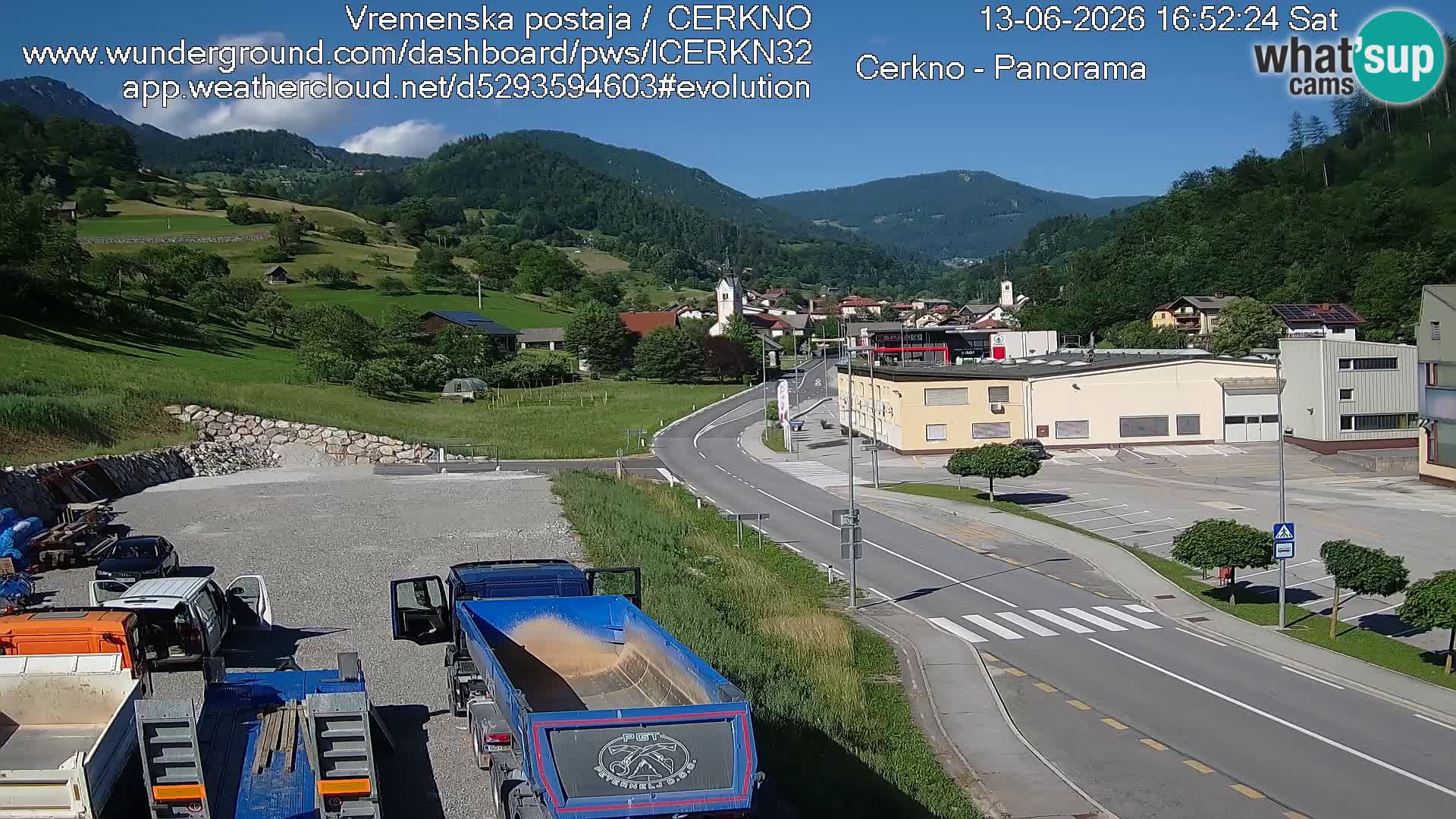 Cerkno city entrance Live Webcam