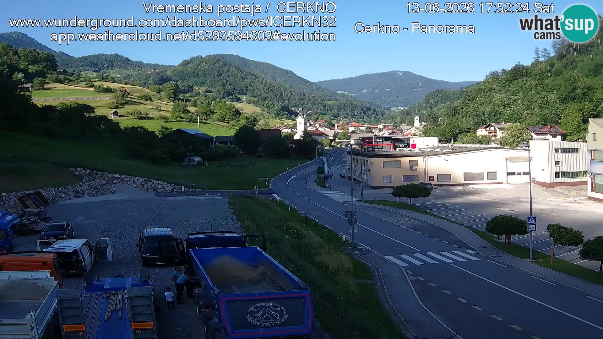 Cerkno city entrance Live Webcam