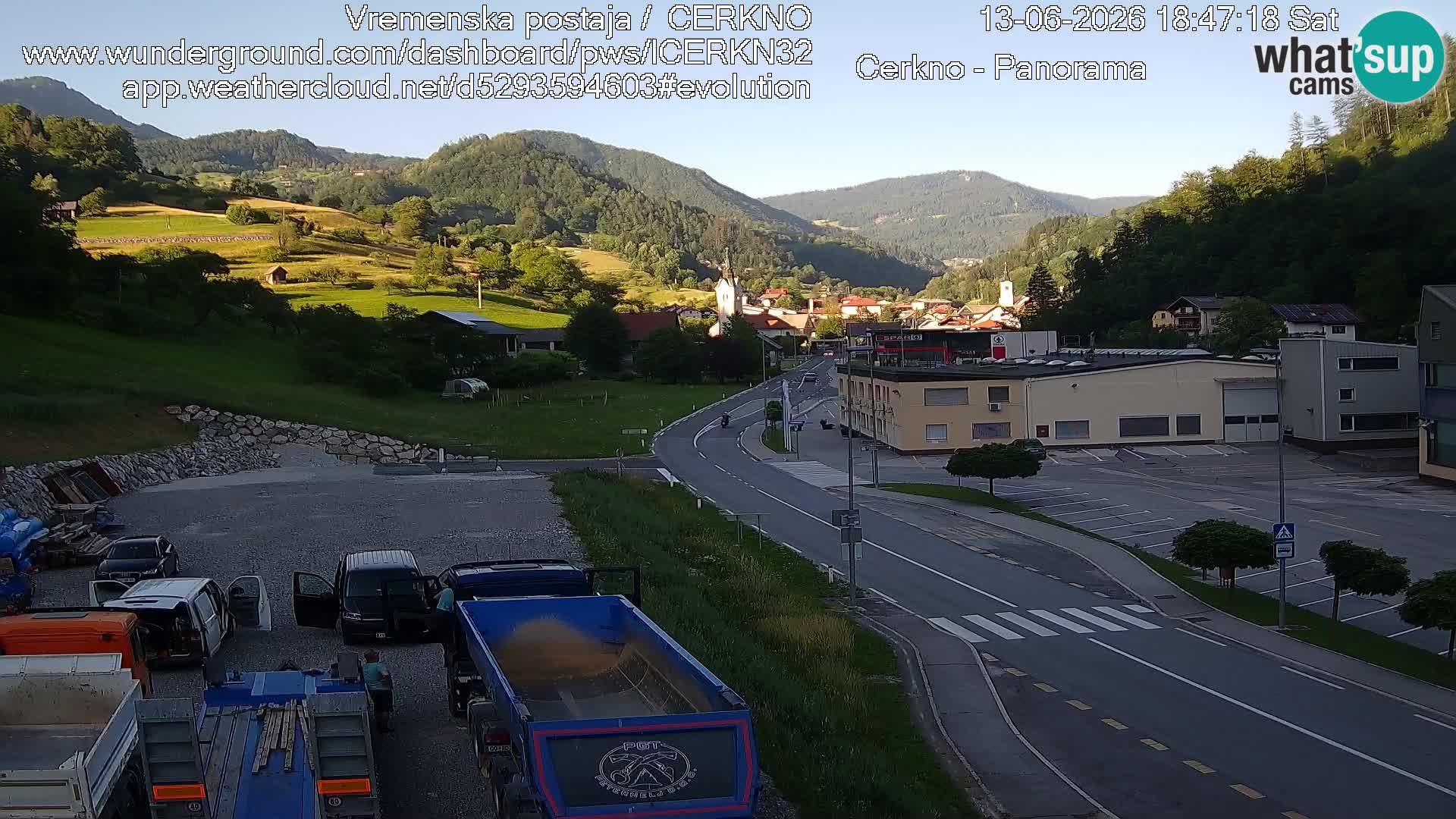 Cerkno city entrance Live Webcam
