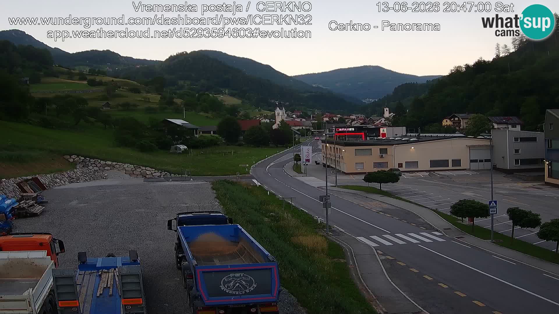 Cerkno city entrance Live Webcam