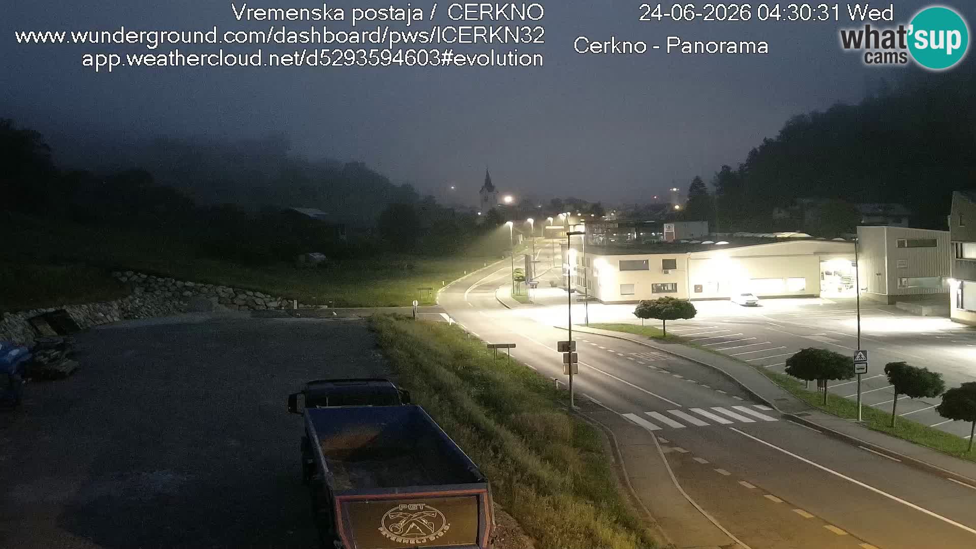 Cerkno entrada a la ciudad Webcam en vivo