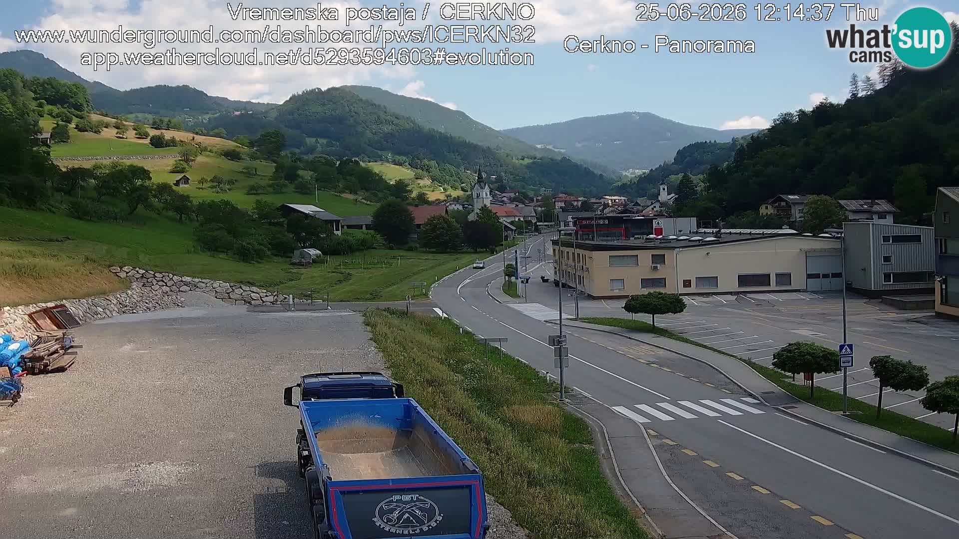 Cerkno city entrance Live Webcam