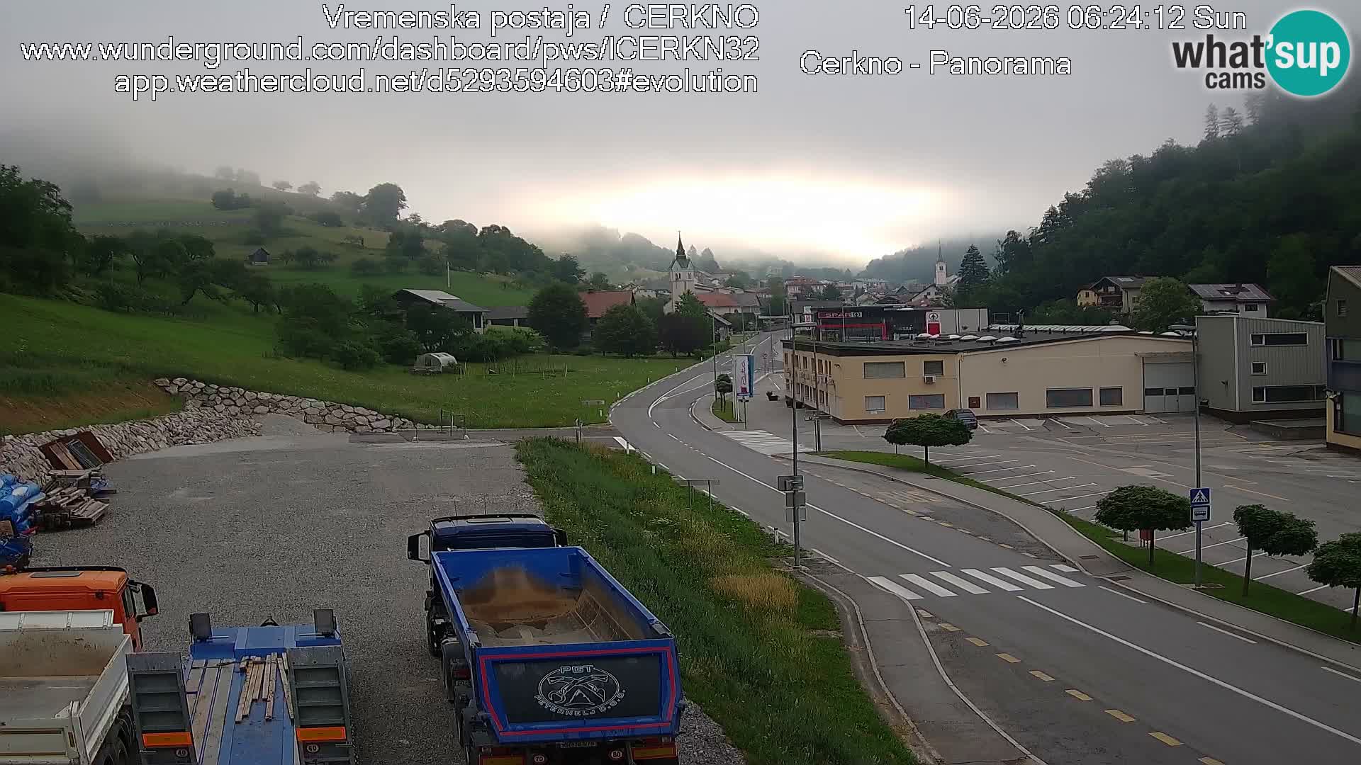 Cerkno city entrance Live Webcam