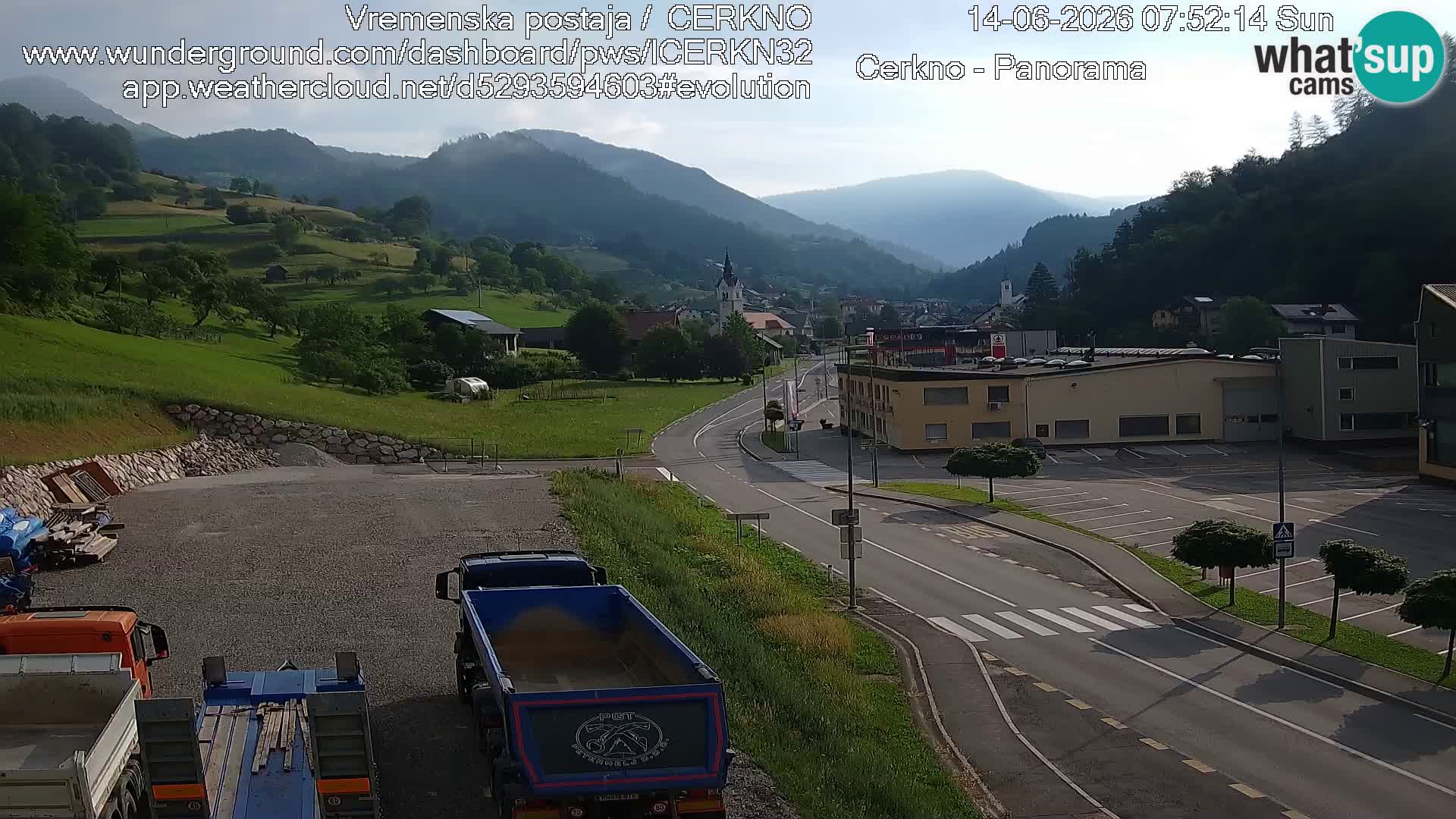 Cerkno city entrance Live Webcam