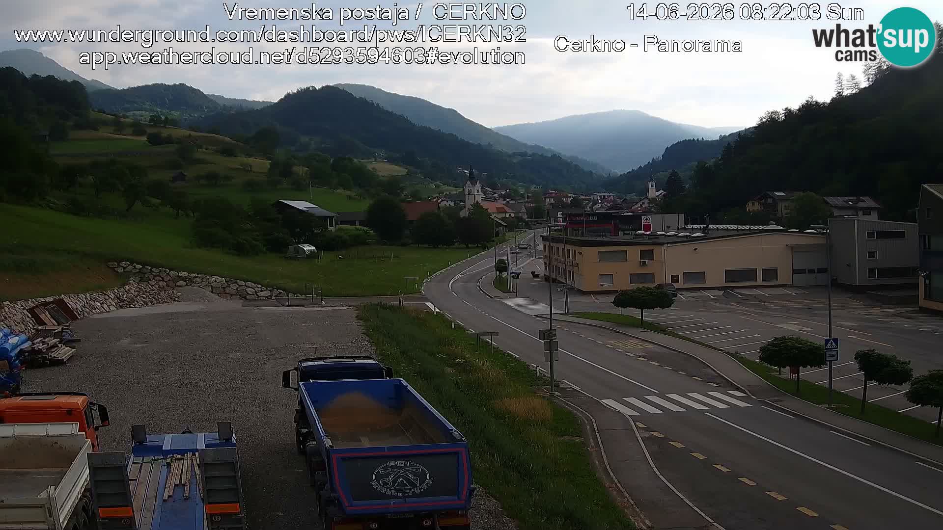 Cerkno city entrance Live Webcam