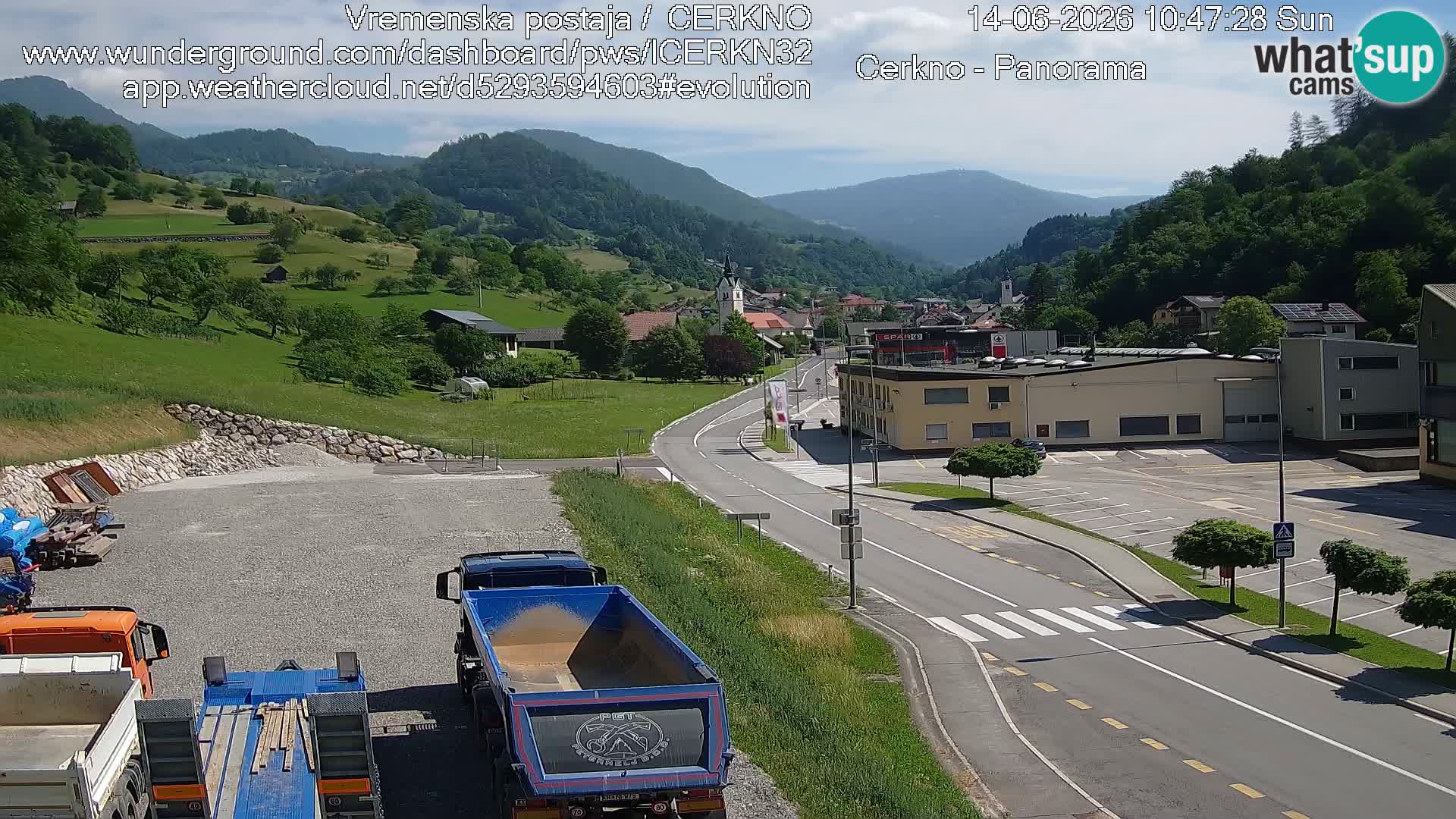 Cerkno city entrance Live Webcam