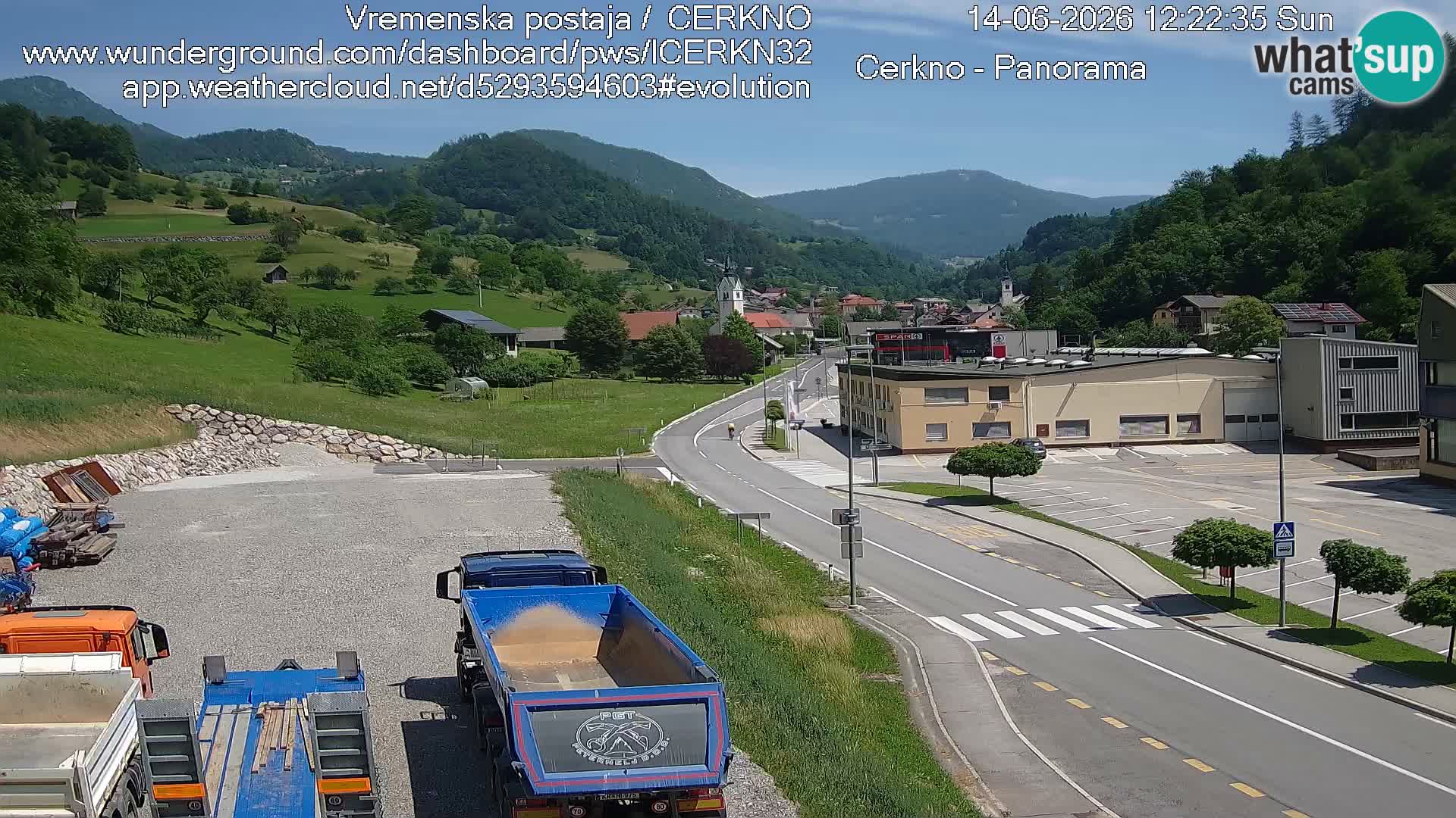 Cerkno city entrance Live Webcam