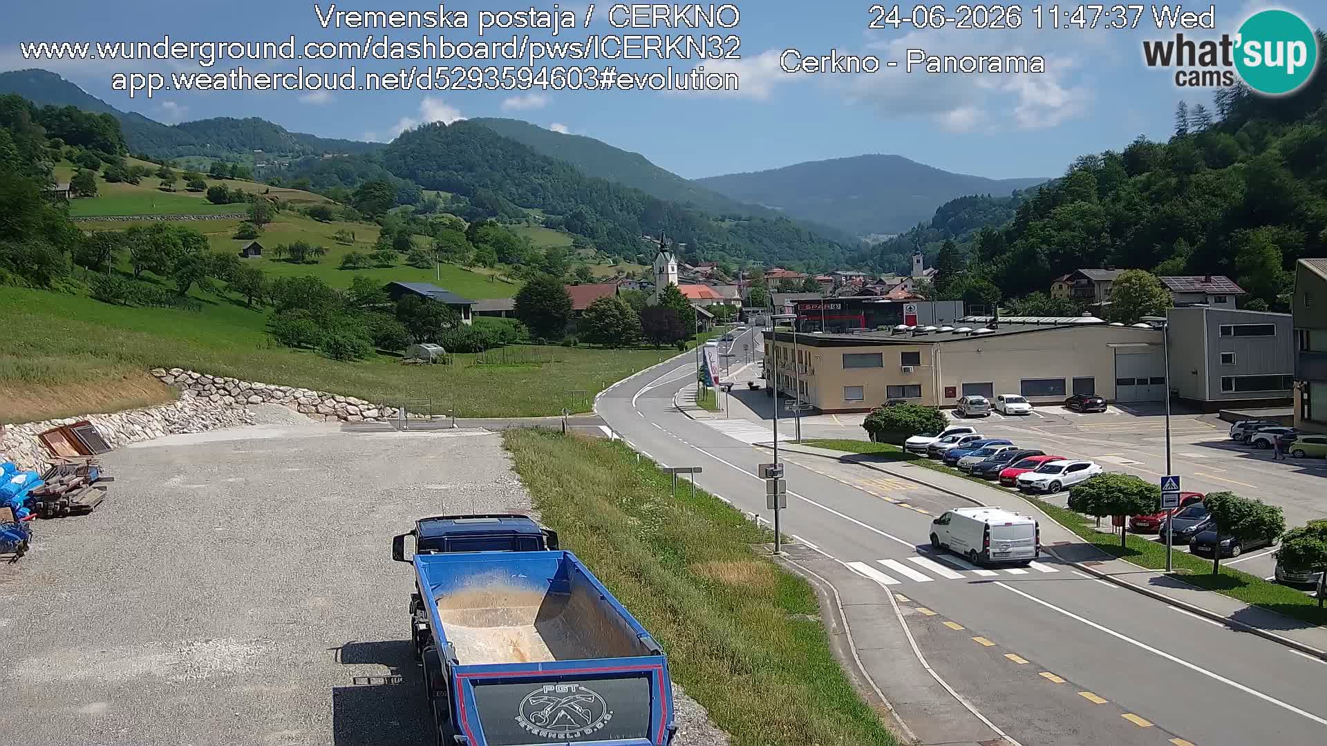 Cerkno entrada a la ciudad Webcam en vivo