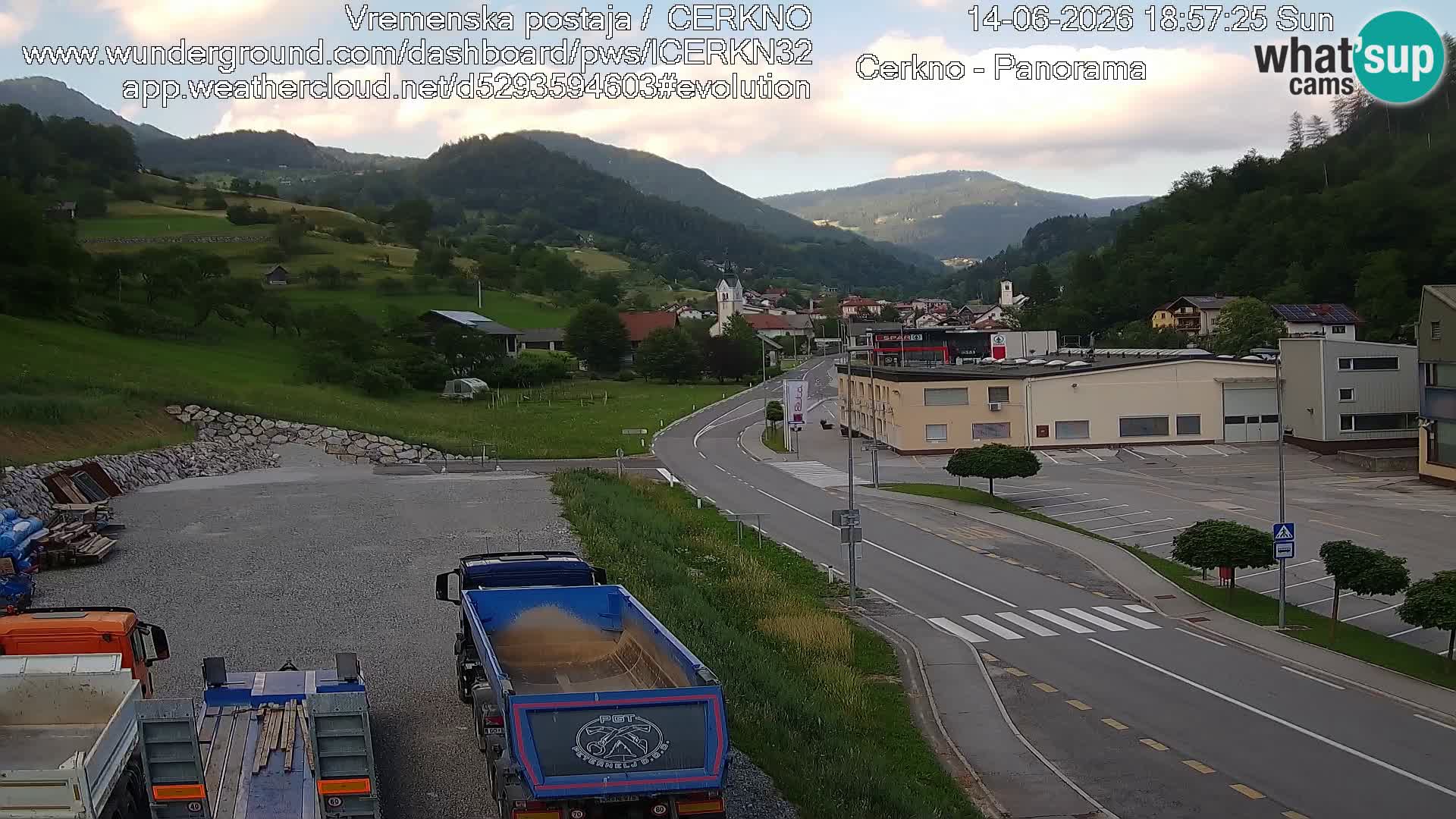 Cerkno city entrance Live Webcam