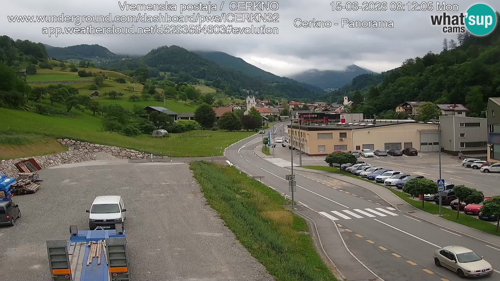 Cerkno city entrance Live Webcam
